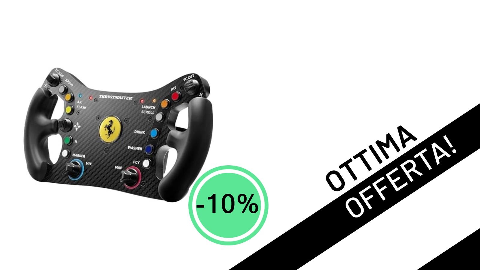 Immergiti nella Corsa: Il Volante Thrustmaster Ferrari 488 GT3 Scontato del 10%!
