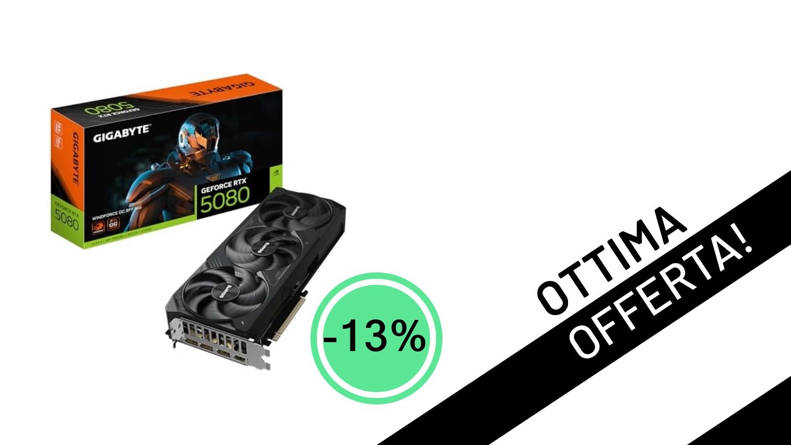 Vola nel Gaming Estremo: La Gigabyte GeForce RTX 5080 SFF con uno Sconto del 13%!