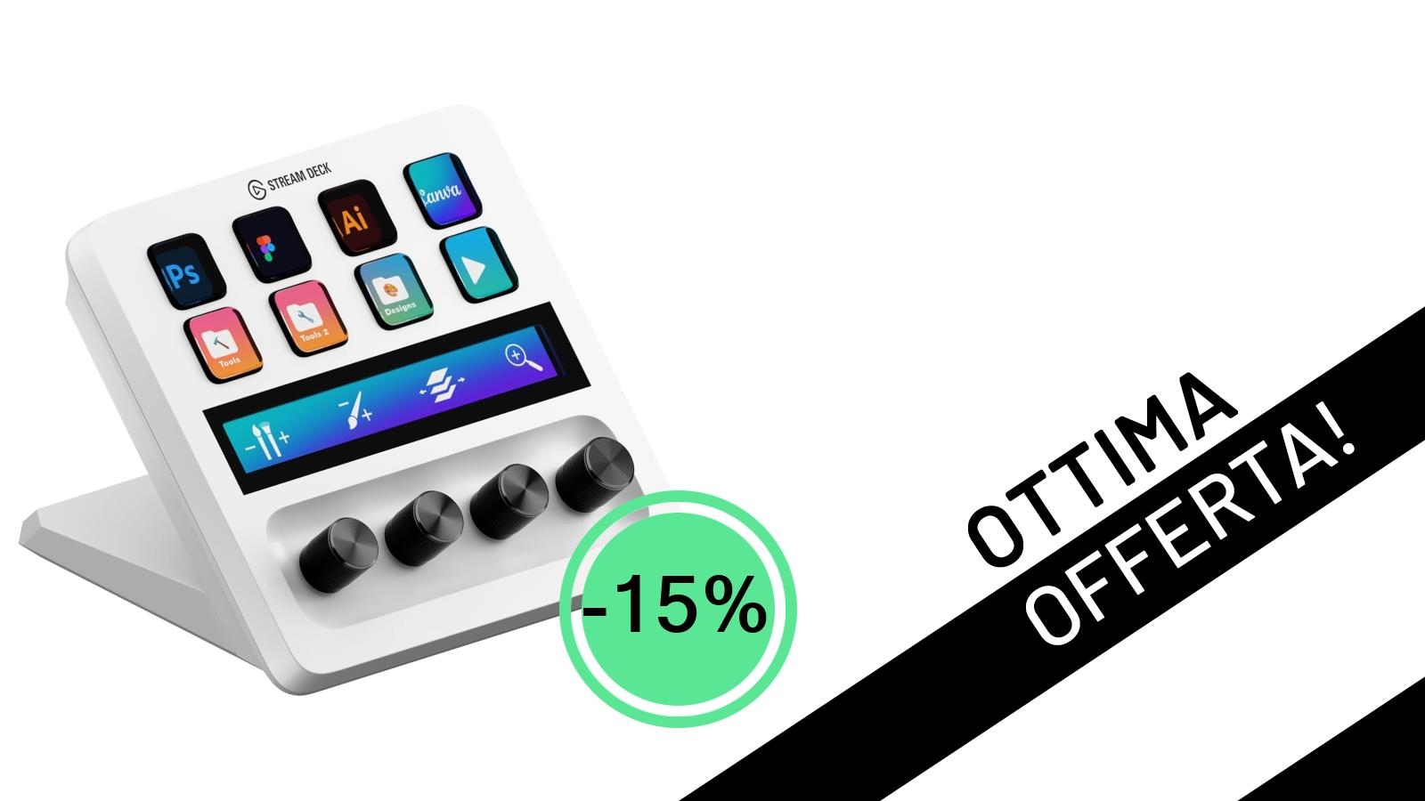 Elgato Stream Deck + White: L'Offerta Imperdibile per Rivoluzionare il Tuo Streaming e la Tua Produzione Live!
