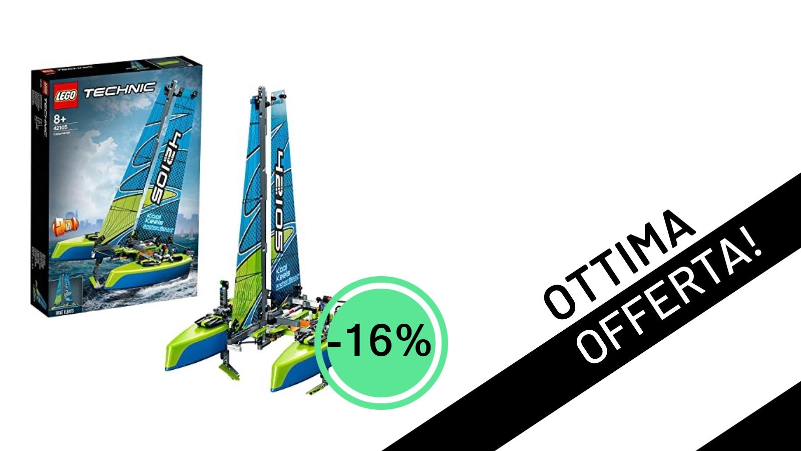 Un'occasione da non perdere: il Catamarano LEGO Technic 42105 sfreccia in offerta a soli 65,14€!