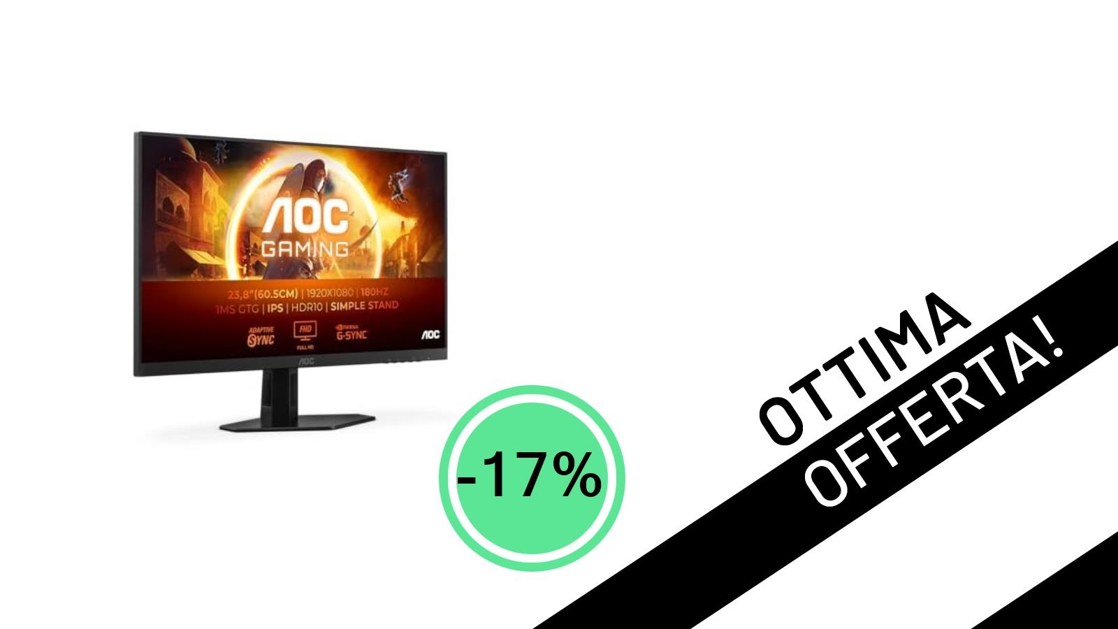 AOC Gaming Monitor 24G4XE: L'Offerta Imperdibile a Soli 99€ per un'Esperienza di Gioco Rivoluzionaria!