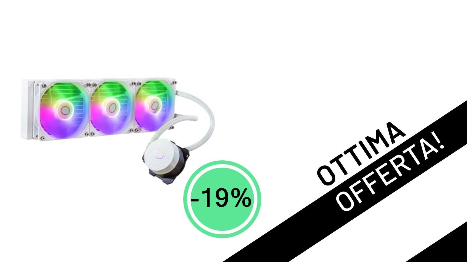 Raffreddamento al Top: Cooler Master MasterLiquid 360L Core ARGB Scontato del 19% a 94,28€!