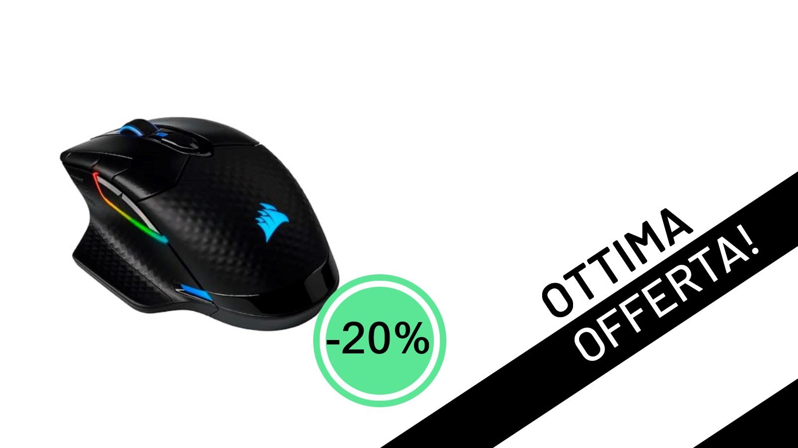 Il Corsair Dark Core RGB PRO, il mouse gaming definitivo, ora con il 20% di sconto a soli 79,99€!