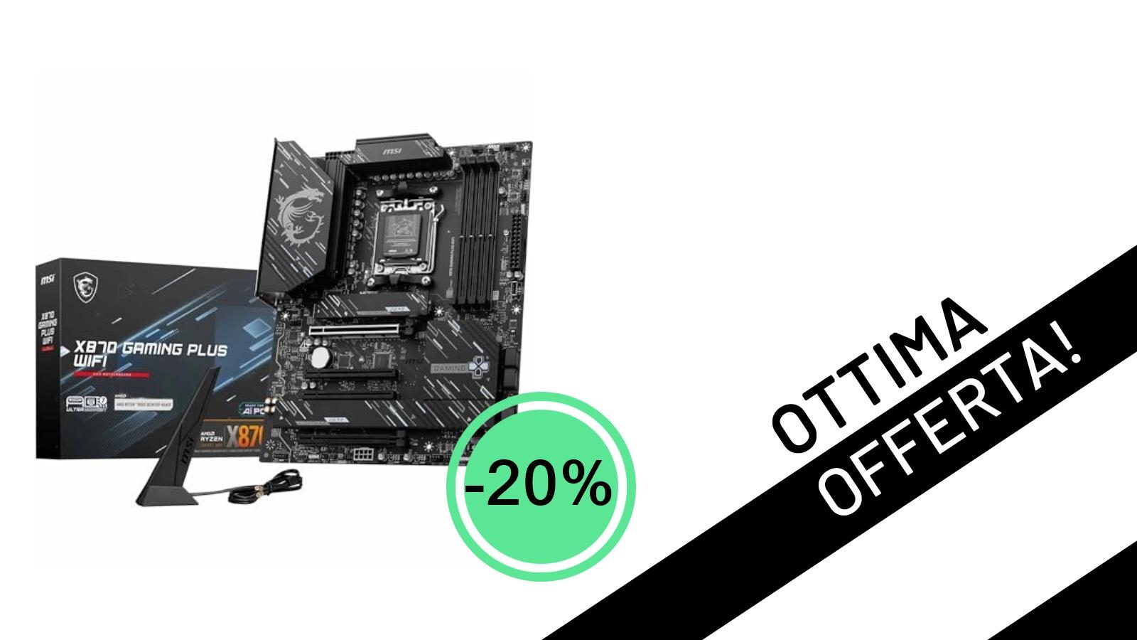 Offerta Imperdibile: La MSI X870 GAMING PLUS WIFI Sfreccia al -20% a Soli 255,31€!