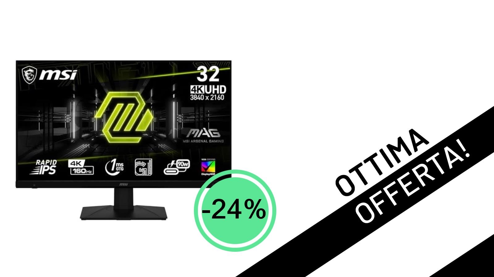 MSI MAG 322UPF: Il Monitor Gaming 4K da 32" con 160Hz e 1ms a un Prezzo Mai Visto!