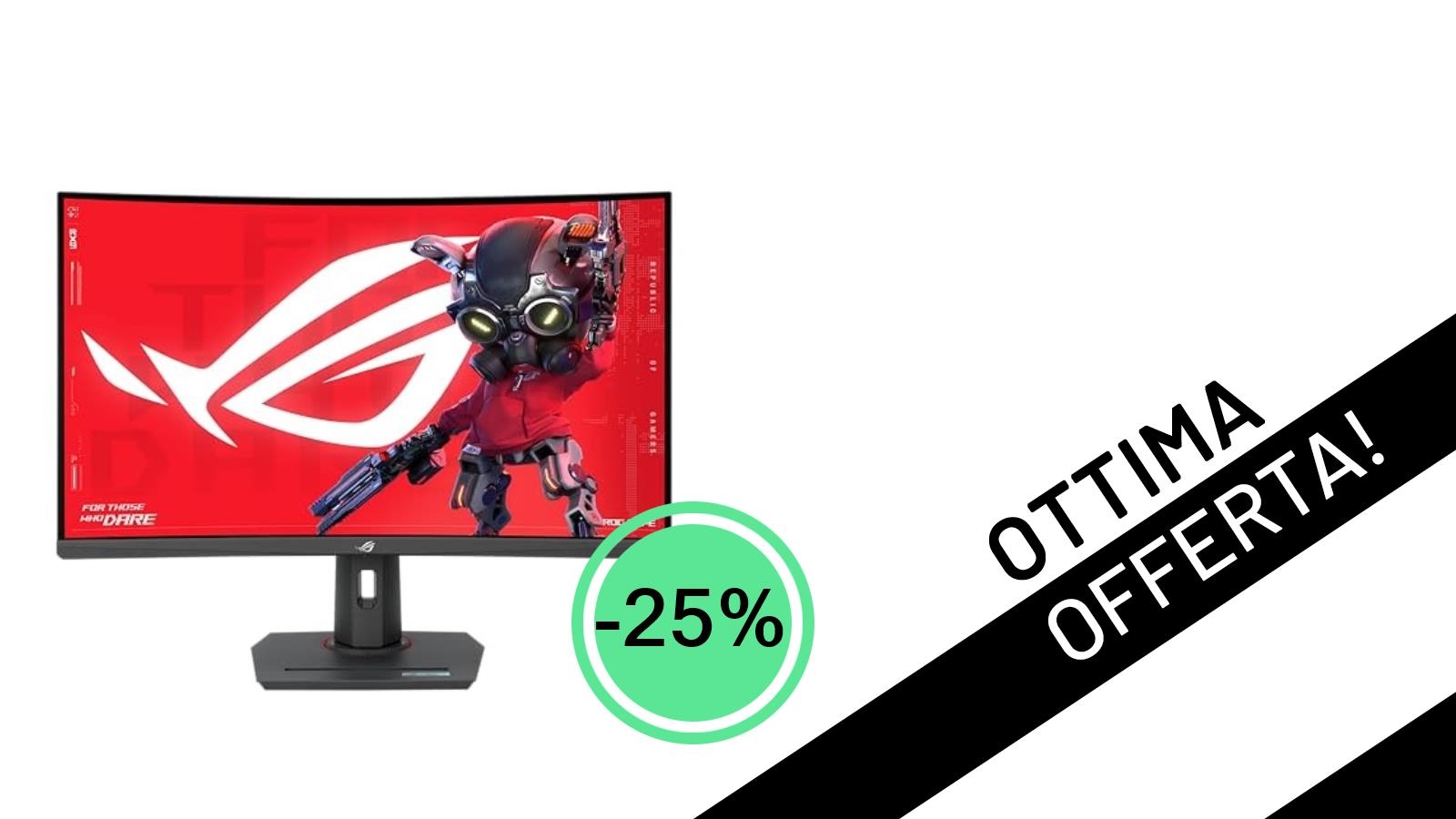 Un Affare da Non Perdere: ASUS ROG Strix XG32WCMS, il Monitor Gaming Curvo al -25%!
