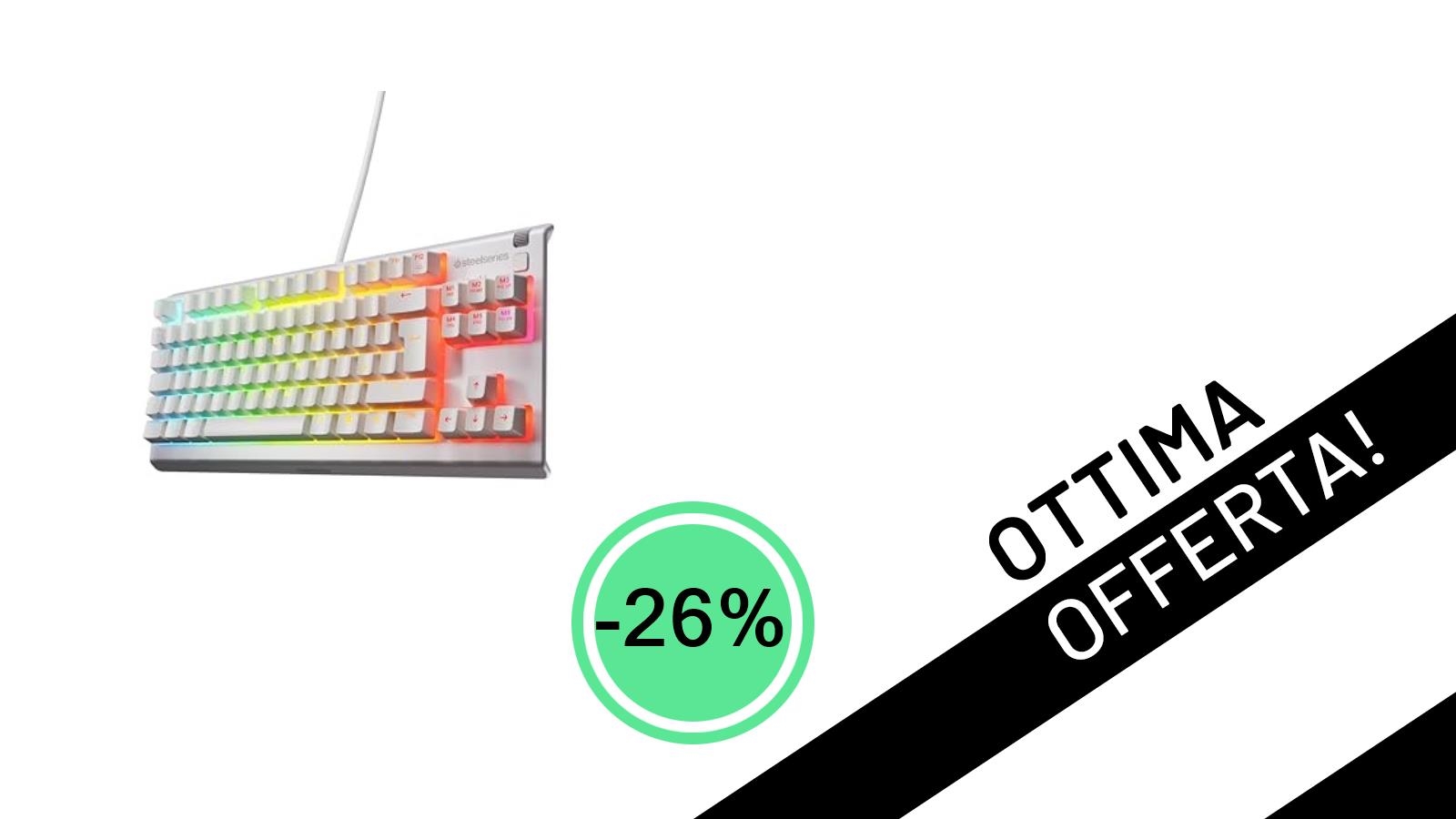 Affare Imperdibile: SteelSeries Apex 3 TKL, la Tastiera Gaming Silenziosa a Soli 39,99€!