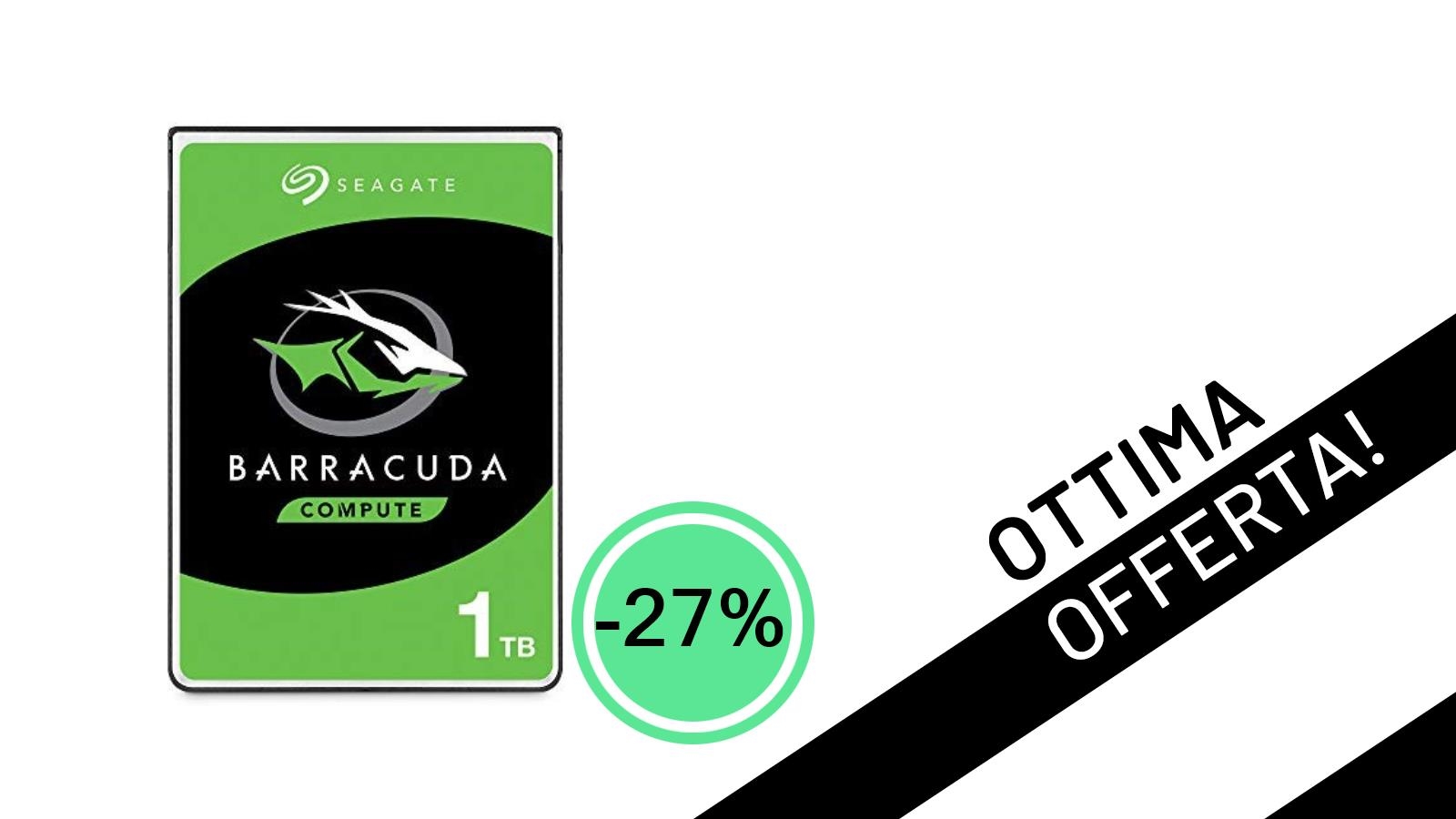 Espandi la Tua Memoria: Seagate BarraCuda 1TB in Offerta Scontata del -27% a soli 82,99€!