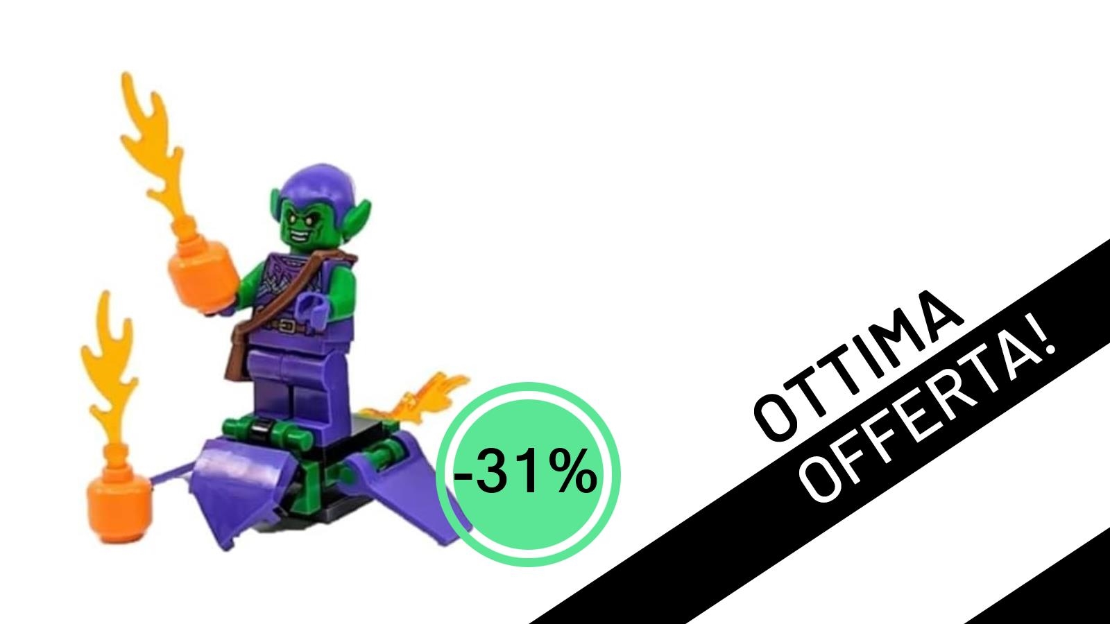 LEGO Supereroi Marvel: Il Goblin Verde Sbarca con uno Sconto del 31% a soli 9,65€!