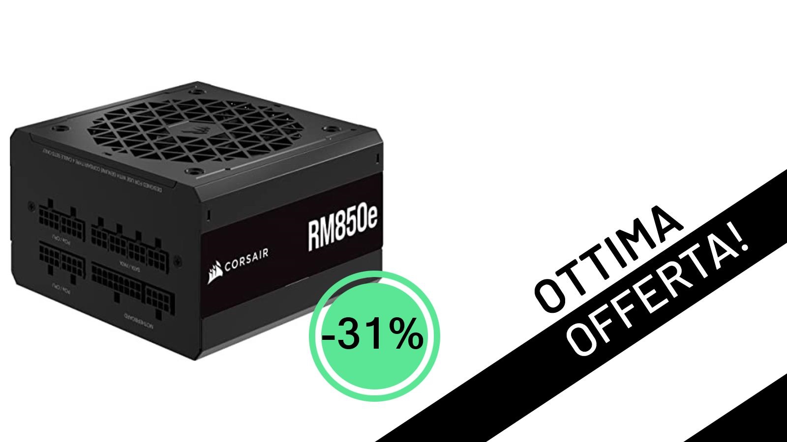 Potenza e Silenzio a Prezzo Incredibile: L'Alimentatore Corsair RM850e (2023) Scontato del 31%!