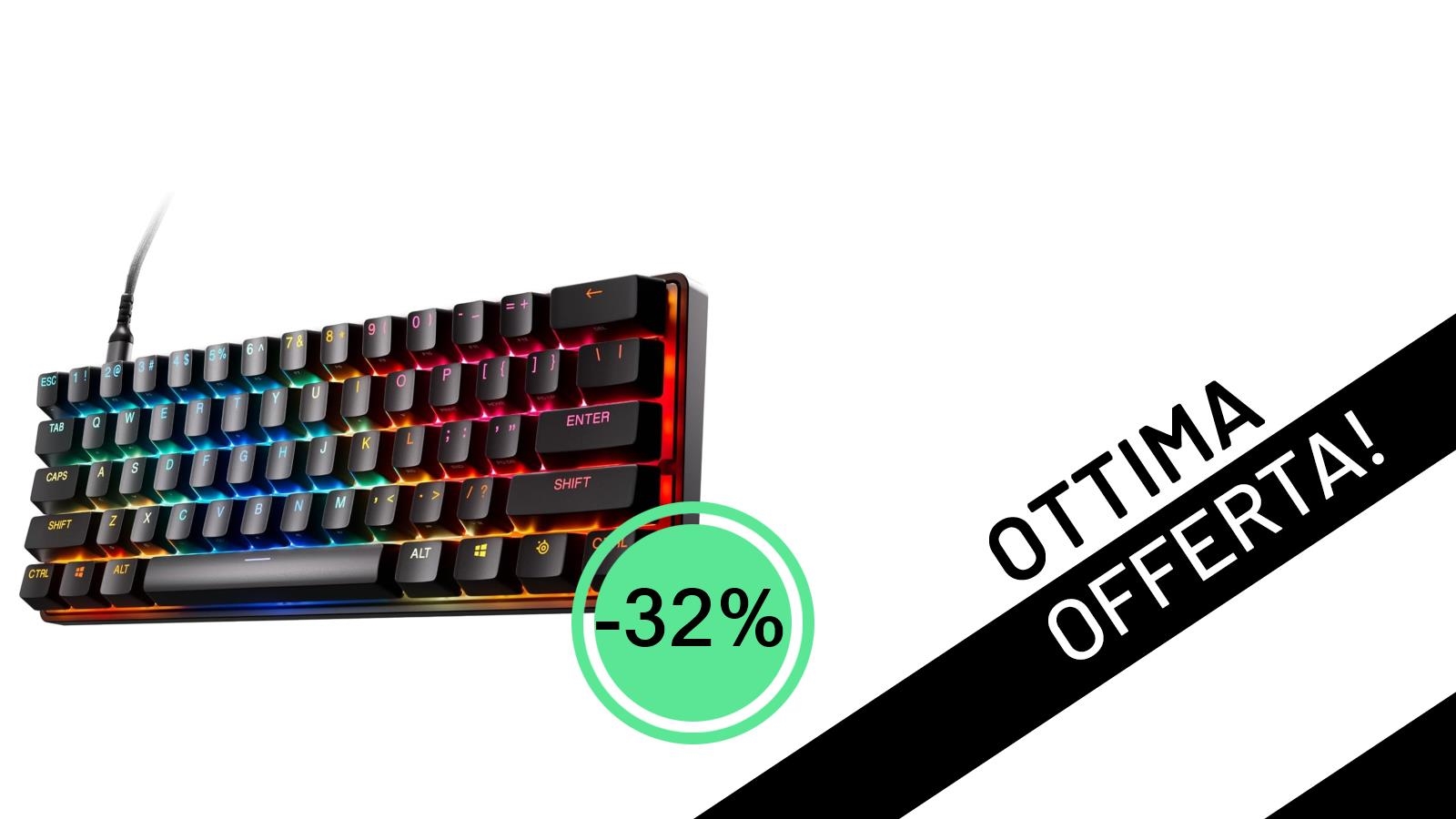 Offerta Shock: La SteelSeries Apex Pro Mini Gen 3 con HyperMagnetic OmniPoint 3.0 crolla a soli 149,99€!