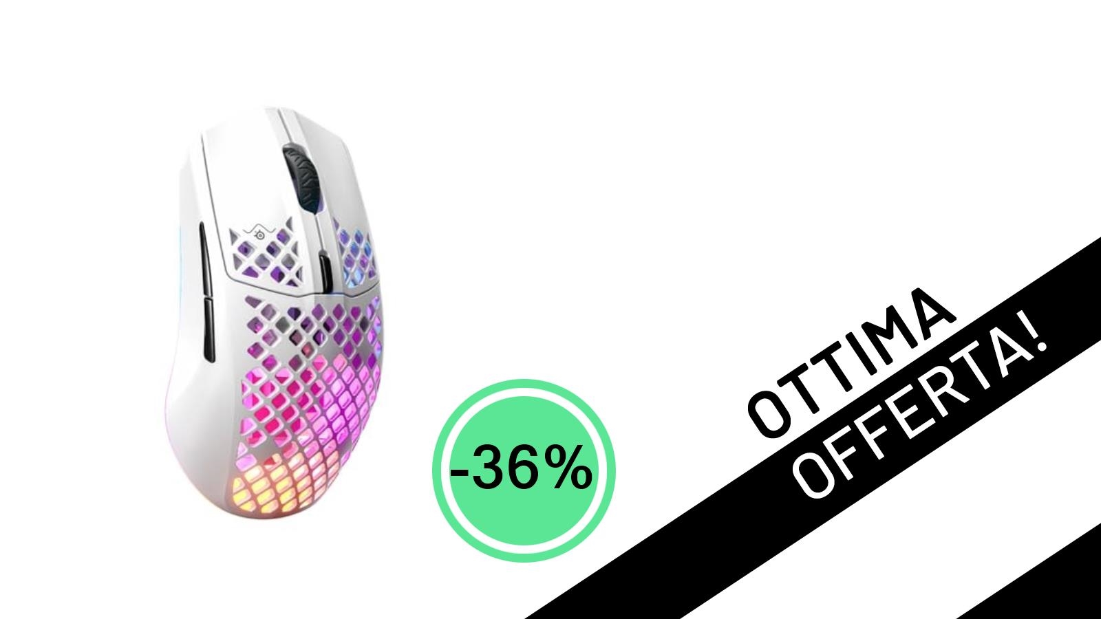Offerta Imperdibile: SteelSeries Aerox 3 Wireless Snow Scontato del 36% a soli 69,99€!