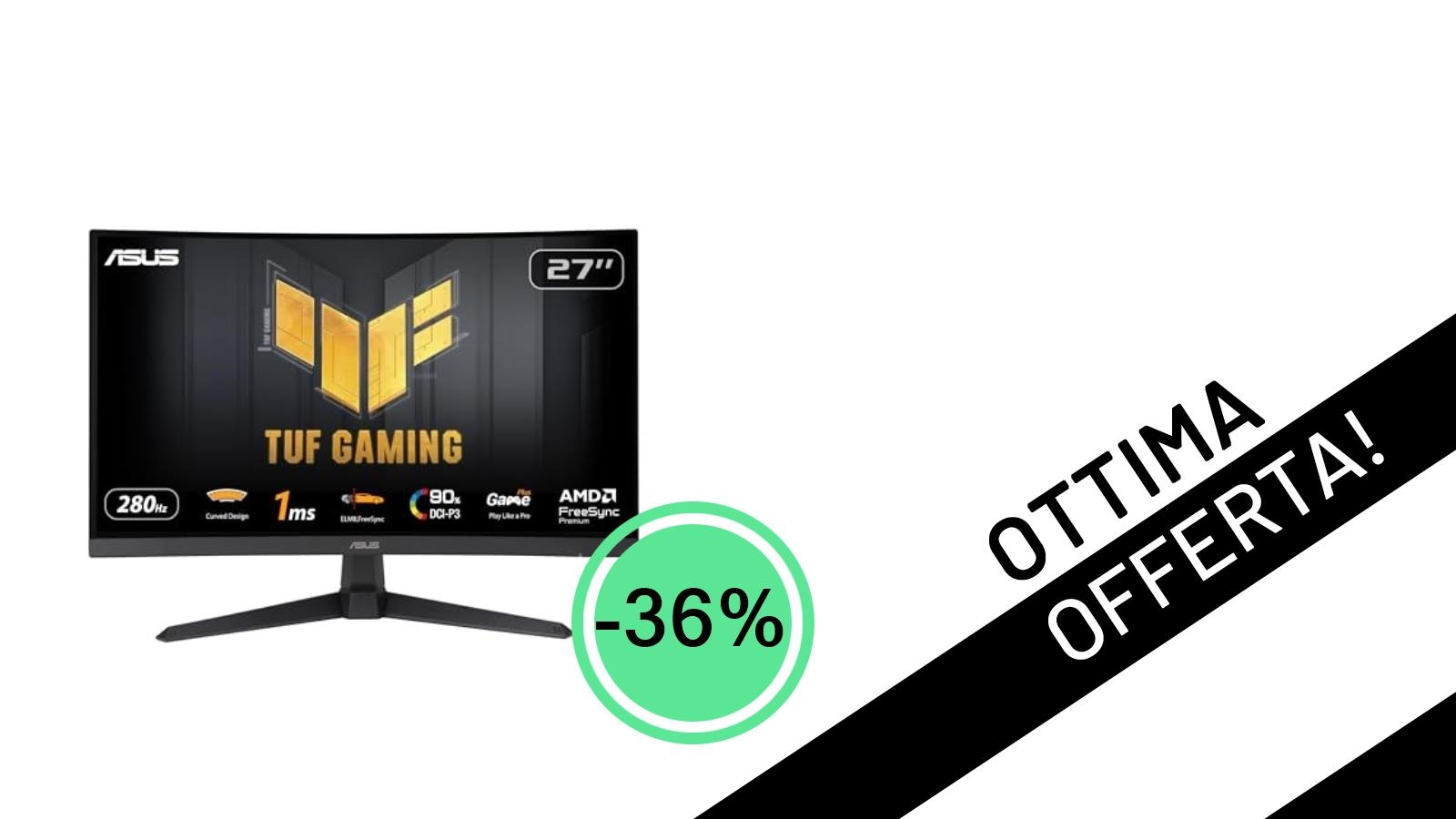 L'Offerta Imperdibile su ASUS TUF Gaming: Monitor Curvo 27" a soli 159€!