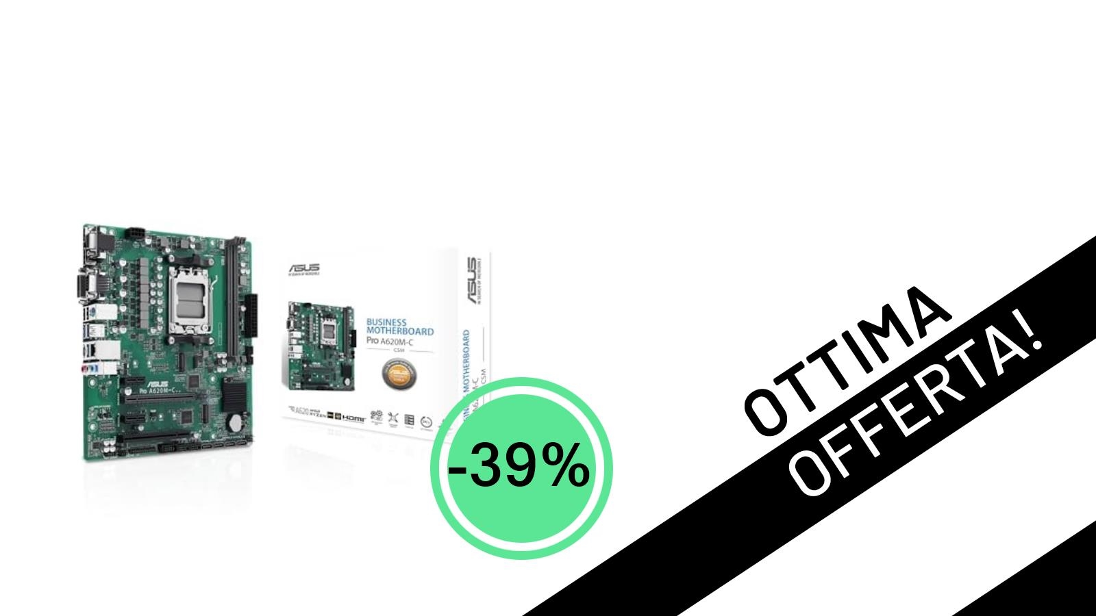 Offerta Imperdibile: La Scheda Madre ASUS Pro A620M-C-CSM Scontata del -39%!