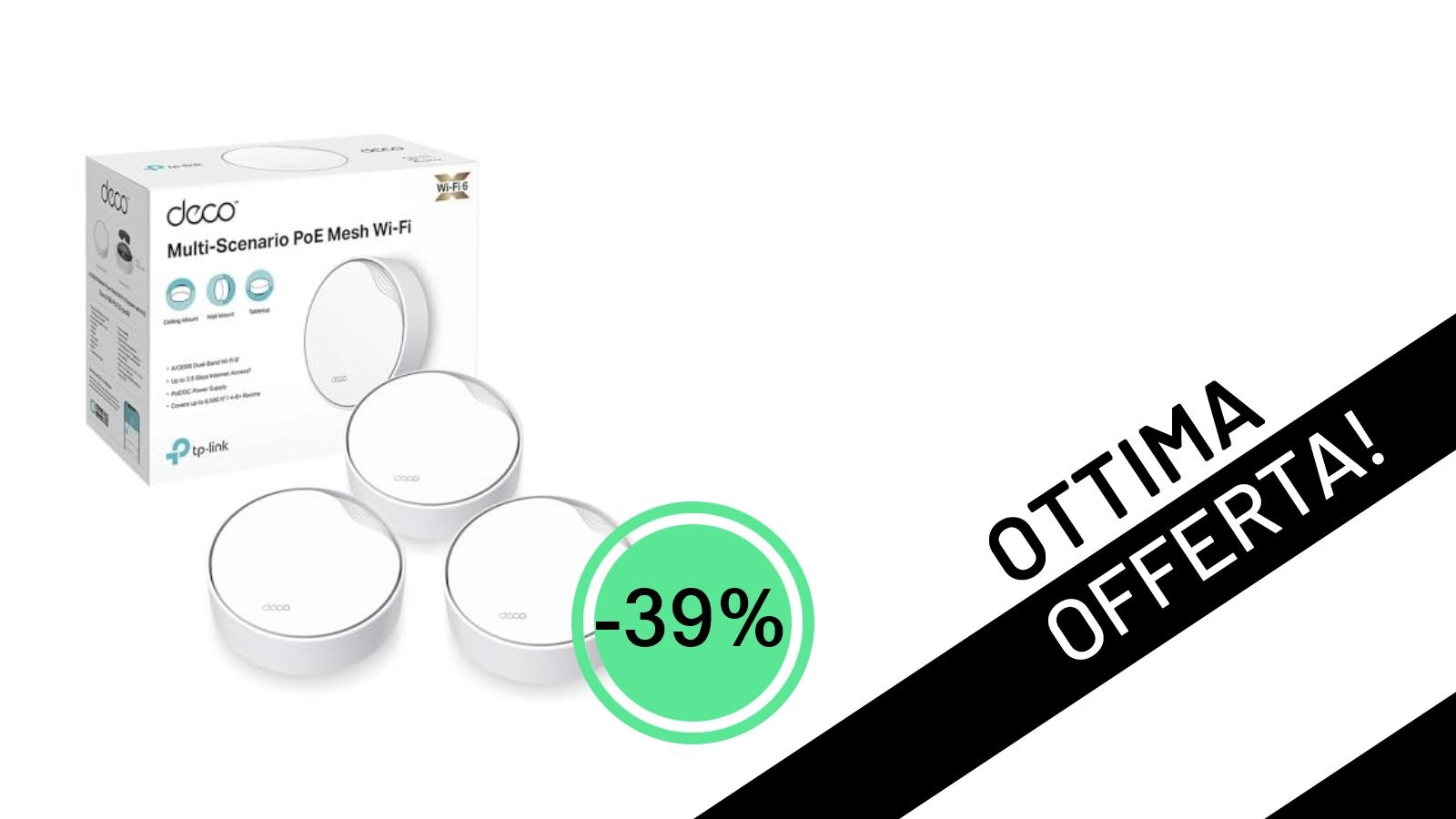 TP-Link Deco X50-PoE: Rivoluziona il tuo WiFi 6 con un'offerta imperdibile e uno sconto del 39%!