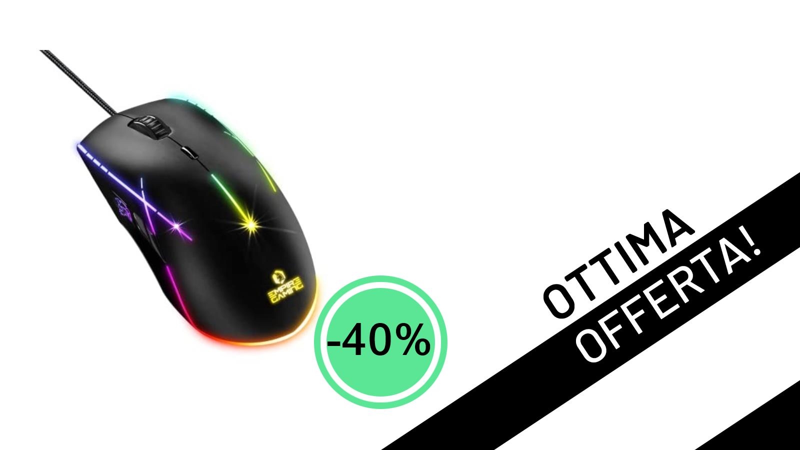 Affare Imperdibile! Mouse Gamer EMPIRE GAMING X-Blades a soli 9€: il 40% di sconto ti aspetta!