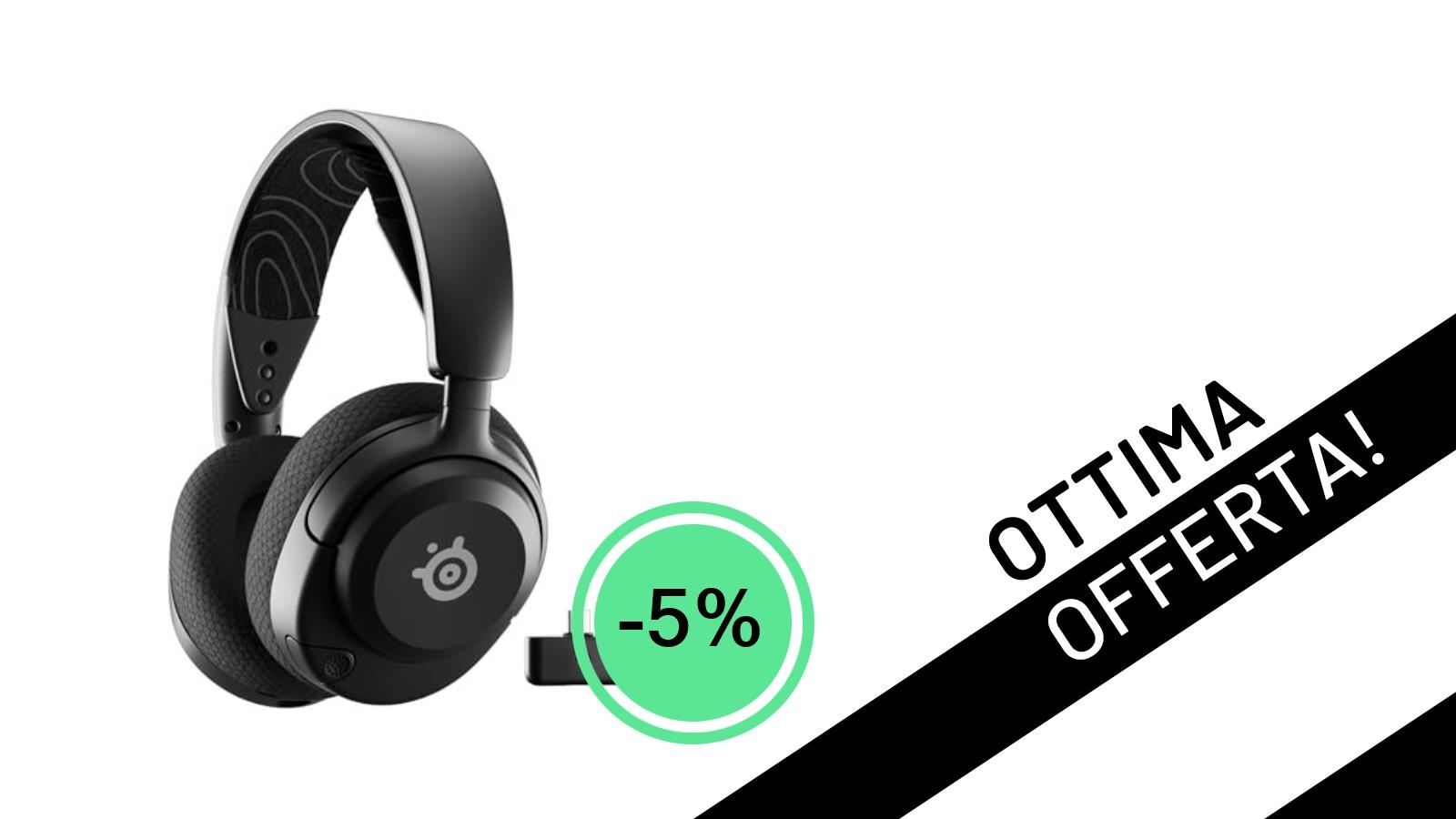 Offerta Imperdibile: SteelSeries Arctis Nova 5, le Cuffie Gaming Wireless Multi-Sistema a soli 94,99€!