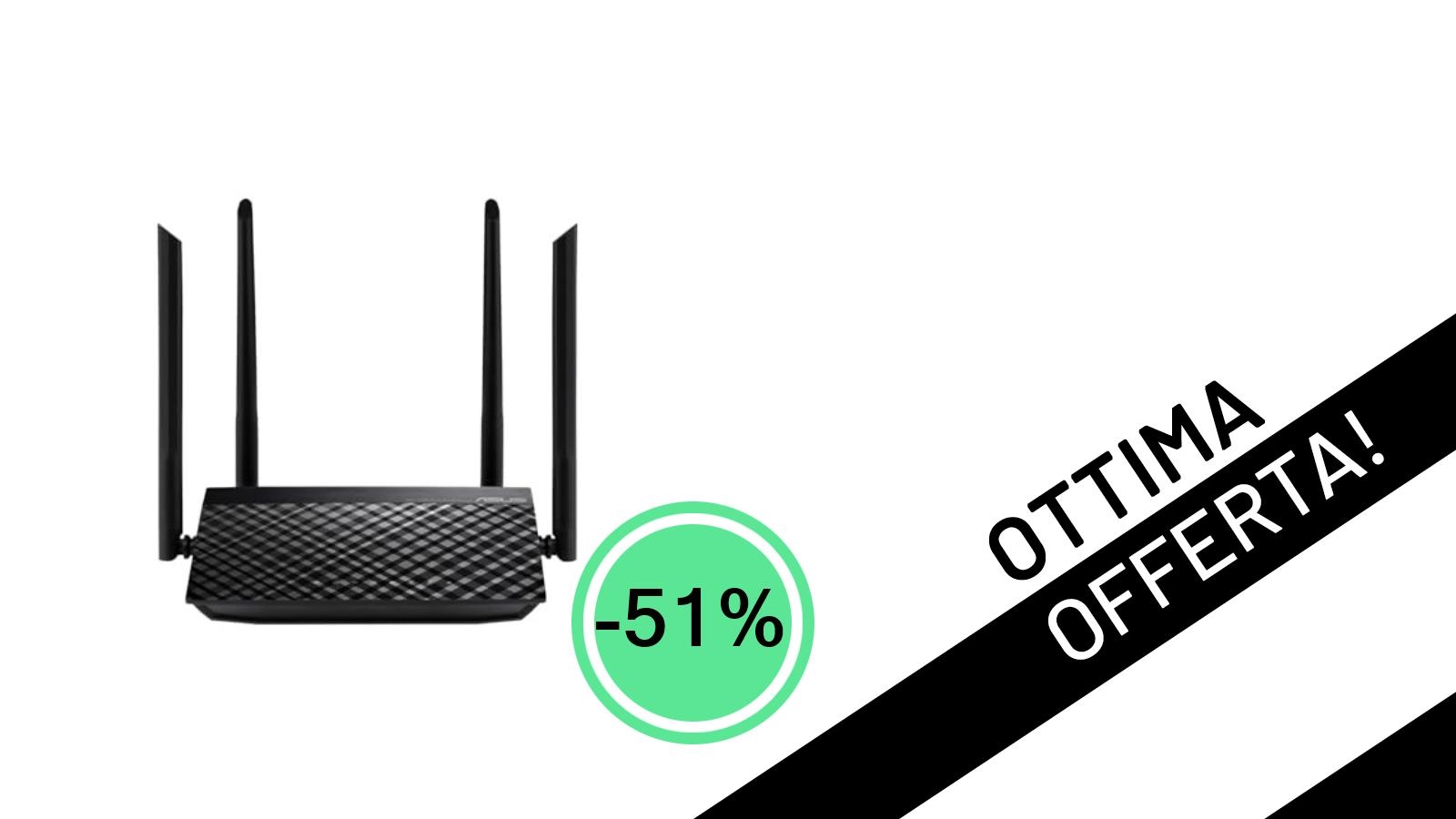 ASUS RT-AC1200 V2: Router Wi-Fi Doppia Banda al Minimo Storico con il 51% di Sconto a Soli 27,71€!