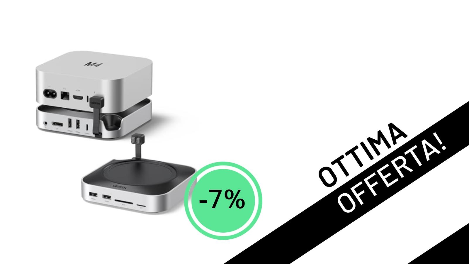 UGREEN Docking Station per Mac Mini: L'Hub Essenziale con SSD NVMe al Prezzo Scontato!